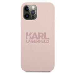 Karl Lagerfeld Karl Lagerfeld Silikonsko ohišje z logotipom - iPhone 12 / iPhone 12 Pro (roza)