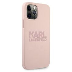 Karl Lagerfeld Karl Lagerfeld Silikonsko ohišje z logotipom - iPhone 12 / iPhone 12 Pro (roza)