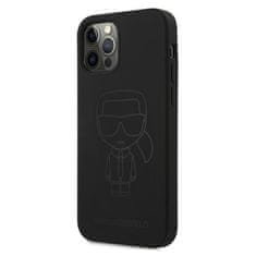 Karl Lagerfeld Karl Lagerfeld Silikonsko ohišje Ikonik Outline - iPhone 12 / iPhone 12 Pro (črno)