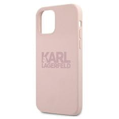 Karl Lagerfeld Karl Lagerfeld Silikonsko ohišje z logotipom - iPhone 12 / iPhone 12 Pro (roza)