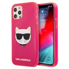 Karl Lagerfeld Karl Lagerfeld Choupette Head - Ohišje za iPhone 12 / iPhone 12 Pro (fluo roza)