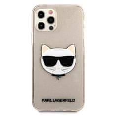 Karl Lagerfeld Karl Lagerfeld Choupette Head Glitter - ohišje za iPhone 12 / iPhone 12 Pro (zlato)