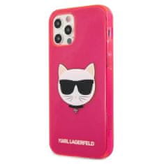 Karl Lagerfeld Karl Lagerfeld Choupette Head - Ohišje za iPhone 12 / iPhone 12 Pro (fluo roza)