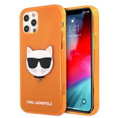 Karl Lagerfeld Karl Lagerfeld Choupette Head - Ohišje za iPhone 12 / iPhone 12 Pro (fluo oranžna)