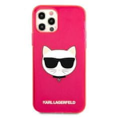 Karl Lagerfeld Karl Lagerfeld Choupette Head - Ohišje za iPhone 12 / iPhone 12 Pro (fluo roza)