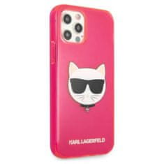 Karl Lagerfeld Karl Lagerfeld Choupette Head - Ohišje za iPhone 12 / iPhone 12 Pro (fluo roza)