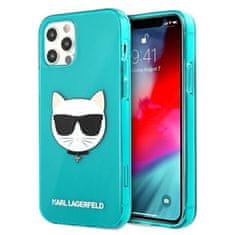 Karl Lagerfeld Karl Lagerfeld Choupette Head - Ohišje za iPhone 12 / iPhone 12 Pro (fluo modra)