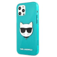 Karl Lagerfeld Karl Lagerfeld Choupette Head - Ohišje za iPhone 12 / iPhone 12 Pro (fluo modra)