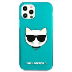 Karl Lagerfeld Karl Lagerfeld Choupette Head - Ohišje za iPhone 12 / iPhone 12 Pro (fluo modra)