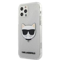 Karl Lagerfeld Karl Lagerfeld Choupette Head Glitter - Ohišje za iPhone 12 Pro Max (srebrno)