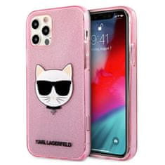 Karl Lagerfeld Karl Lagerfeld Choupette Head Glitter - Ohišje za iPhone 12 Pro Max (roza)