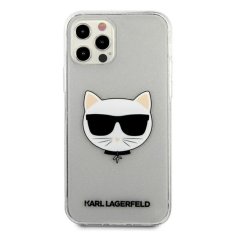 Karl Lagerfeld Karl Lagerfeld Choupette Head Glitter - Ohišje za iPhone 12 Pro Max (srebrno)