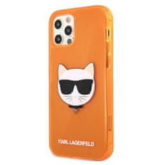 Karl Lagerfeld Karl Lagerfeld Choupette Head - Ohišje za iPhone 12 / iPhone 12 Pro (fluo oranžna)