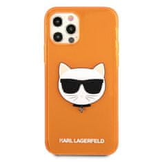 Karl Lagerfeld Karl Lagerfeld Choupette Head - Ohišje za iPhone 12 / iPhone 12 Pro (fluo oranžna)