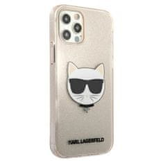 Karl Lagerfeld Karl Lagerfeld Choupette Head Glitter - ohišje za iPhone 12 Pro Max (zlato)