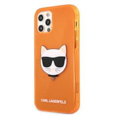 Karl Lagerfeld Karl Lagerfeld Choupette Head - Ohišje za iPhone 12 Pro Max (fluo oranžna)