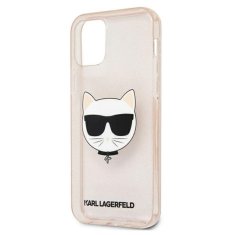 Karl Lagerfeld Karl Lagerfeld Choupette Head Glitter - ohišje za iPhone 12 Pro Max (zlato)