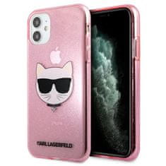 Karl Lagerfeld Karl Lagerfeld Choupette Head Glitter - etui za iPhone 11 (roza)