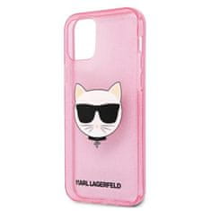 Karl Lagerfeld Karl Lagerfeld Choupette Head Glitter - Ohišje za iPhone 12 Pro Max (roza)