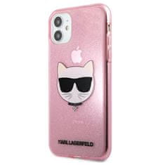 Karl Lagerfeld Karl Lagerfeld Choupette Head Glitter - etui za iPhone 11 (roza)