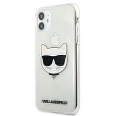 Karl Lagerfeld Karl Lagerfeld Choupette Head Glitter - ohišje za iPhone 11 (srebrno)