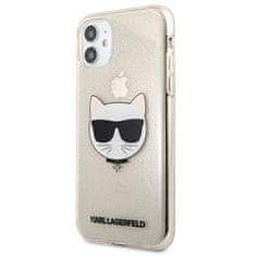 Karl Lagerfeld Karl Lagerfeld Choupette Head Glitter - ohišje za iPhone 11 (zlato)