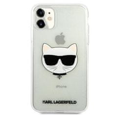 Karl Lagerfeld Karl Lagerfeld Choupette Head Glitter - ohišje za iPhone 11 (srebrno)