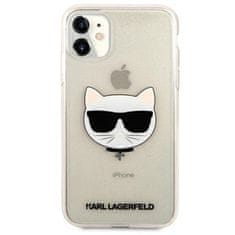 Karl Lagerfeld Karl Lagerfeld Choupette Head Glitter - ohišje za iPhone 11 (zlato)