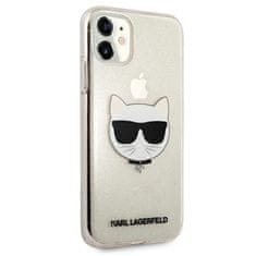 Karl Lagerfeld Karl Lagerfeld Choupette Head Glitter - ohišje za iPhone 11 (zlato)