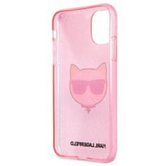 Karl Lagerfeld Karl Lagerfeld Choupette Head Glitter - etui za iPhone 11 (roza)