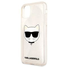 Karl Lagerfeld Karl Lagerfeld Choupette Head Glitter - ohišje za iPhone 11 (zlato)