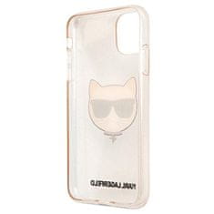 Karl Lagerfeld Karl Lagerfeld Choupette Head Glitter - ohišje za iPhone 11 (zlato)