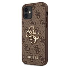 Guess Guess 4G Big Metal Logo - ovitek za iPhone 12 mini (rjav)