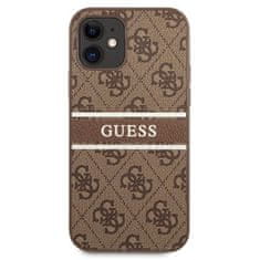 Guess Guess 4G Printed Stripe - etui za iPhone 12 mini (rjav)