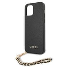 Guess Guess Saffiano Chain - Ohišje za iPhone 12 / iPhone 12 Pro (črno)