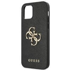 Guess Guess Saffiano 4G Big Metal Logo - Ohišje za iPhone 12 / iPhone 12 Pro (črno)