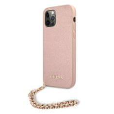 Guess Guess Saffiano Chain - Ohišje za iPhone 12 Pro Max (roza)