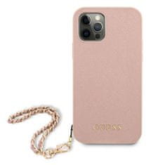 Guess Guess Saffiano Chain - Ohišje za iPhone 12 Pro Max (roza)