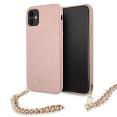 Guess Guess Saffiano Chain - etui za iPhone 11 (roza)