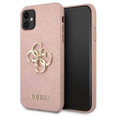 Guess Guess Saffiano 4G Big Metal Logo - etui za iPhone 11 (roza)