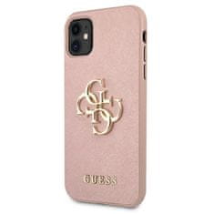 Guess Guess Saffiano 4G Big Metal Logo - etui za iPhone 11 (roza)