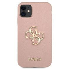 Guess Guess Saffiano 4G Big Metal Logo - etui za iPhone 11 (roza)