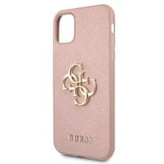 Guess Guess Saffiano 4G Big Metal Logo - etui za iPhone 11 (roza)