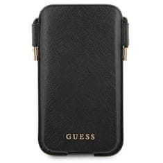 Guess Guess Saffiano torbica - L max 6,7" torbica za telefon (črna)