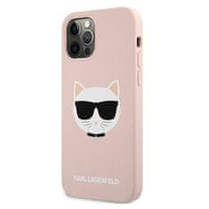 Karl Lagerfeld Karl Lagerfeld Choupette Head Silikon - ohišje za iPhone 12 / iPhone 12 Pro (roza)