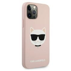 Karl Lagerfeld Karl Lagerfeld Choupette Head Silikon - ohišje za iPhone 12 / iPhone 12 Pro (roza)