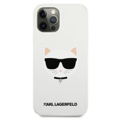 Karl Lagerfeld Karl Lagerfeld Choupette Head Silikon - Ohišje za iPhone 12 Pro Max (belo)