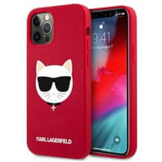 Karl Lagerfeld Karl Lagerfeld Choupette Head Silikon - ohišje za iPhone 12 / iPhone 12 Pro (rdeče)