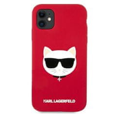 Karl Lagerfeld Karl Lagerfeld Choupette Head Silikon - ohišje za iPhone 11 (rdeče)