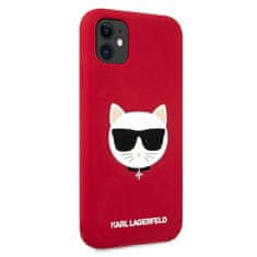 Karl Lagerfeld Karl Lagerfeld Choupette Head Silikon - ohišje za iPhone 11 (rdeče)